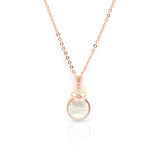 Mother-of-Pearl Blossom Necklace