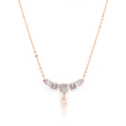Rose Quartz Cascade Necklace