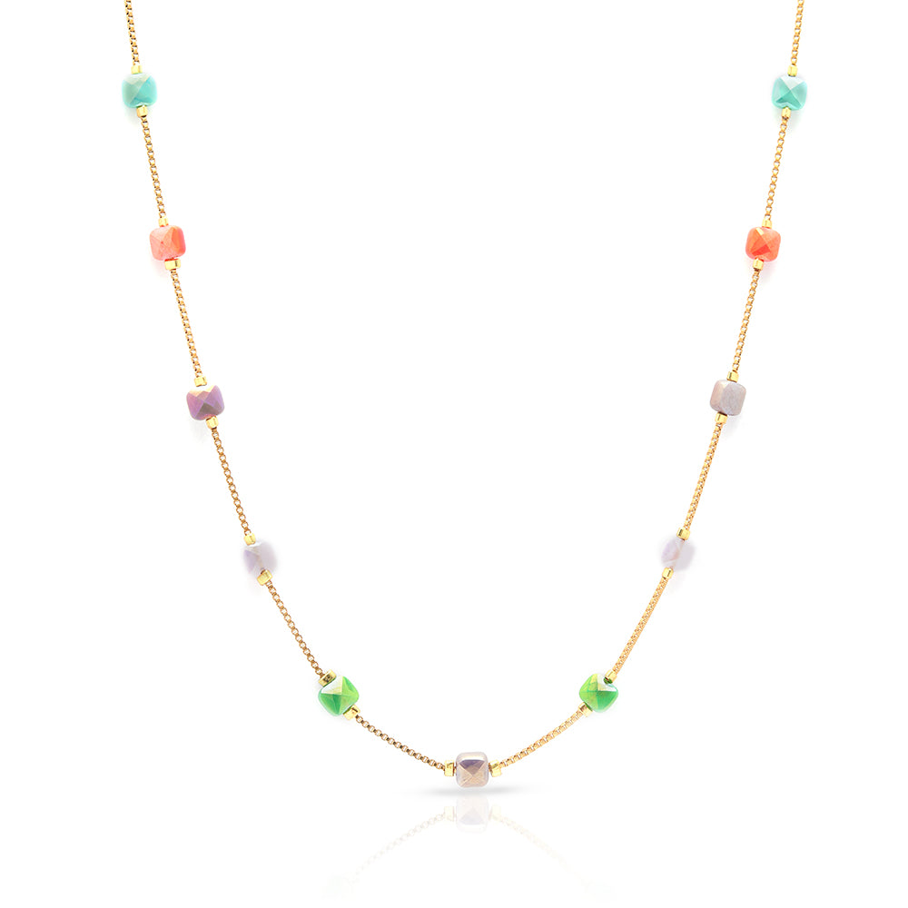 Multi-Color Chip Necklace
