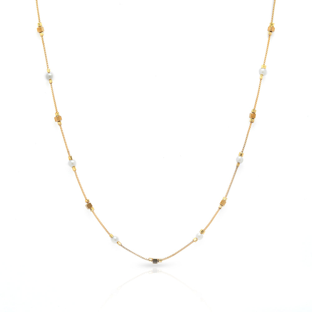 Pearled Cube Necklace