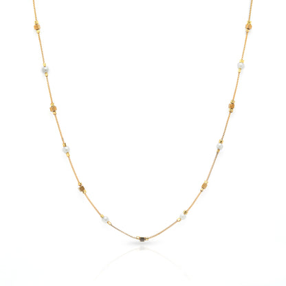 Pearled Cube Necklace