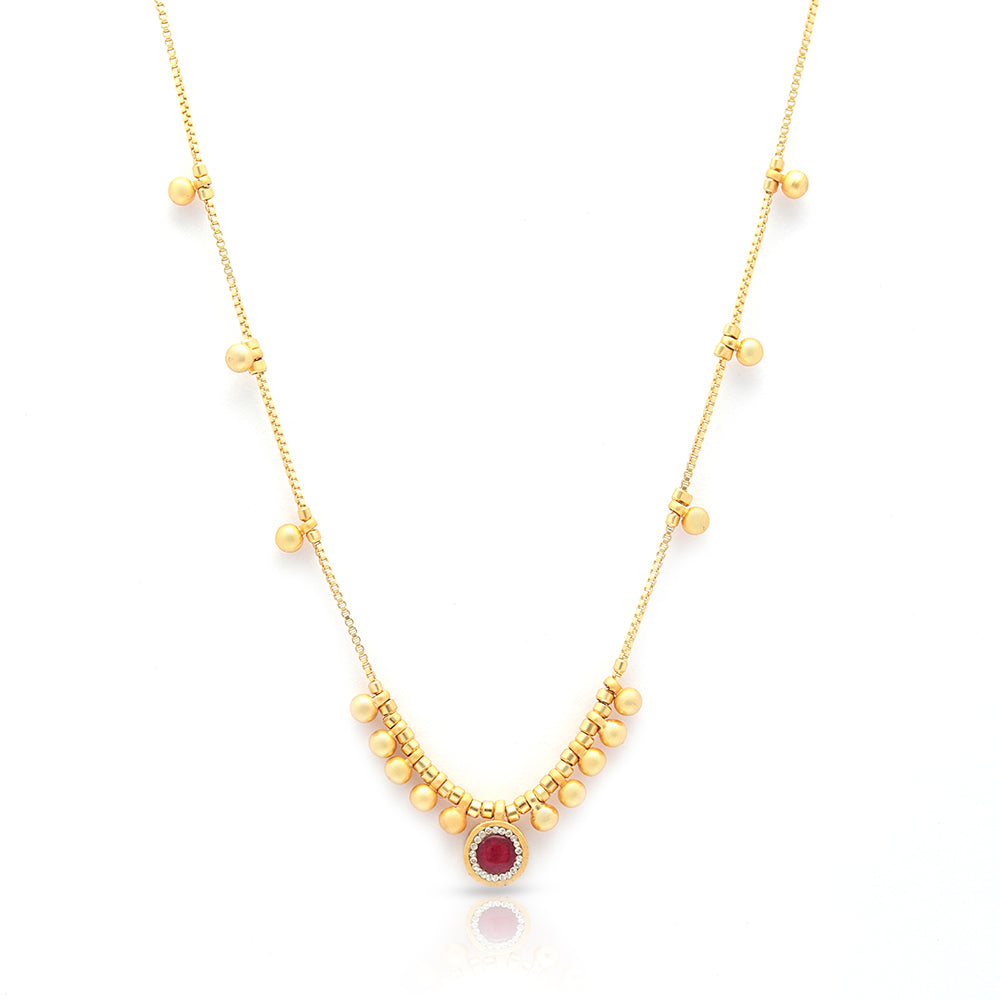 Ornate Ruby Drops Necklace