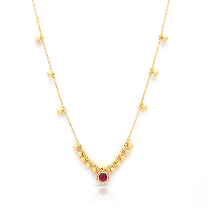 Ornate Ruby Drops Necklace