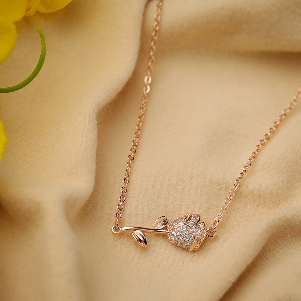 Rosebud Pendant Necklace