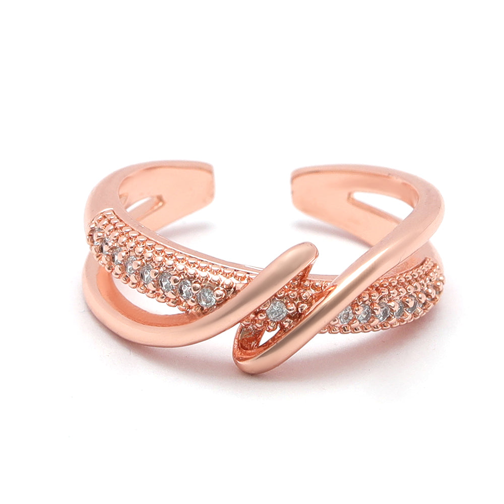 Rose Elegance Crossover Ring