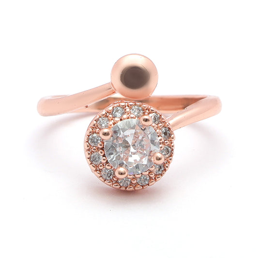 Radiant Rose Halo Ring
