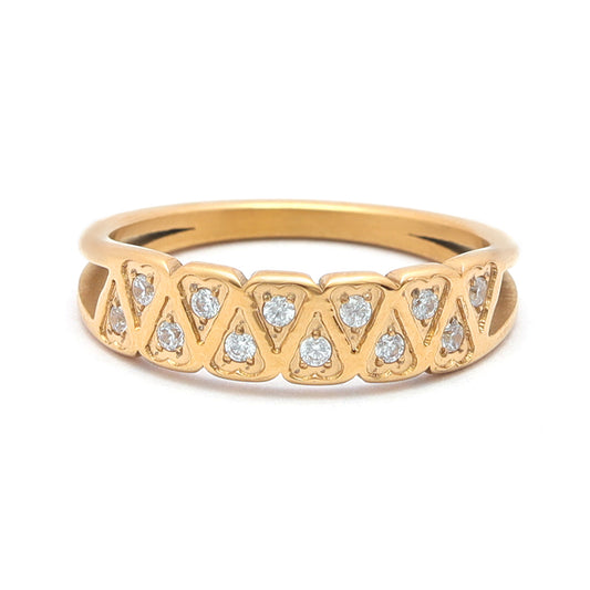 Golden Hearts Harmony Ring