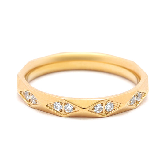 Faceted Gleam Diamond Ring