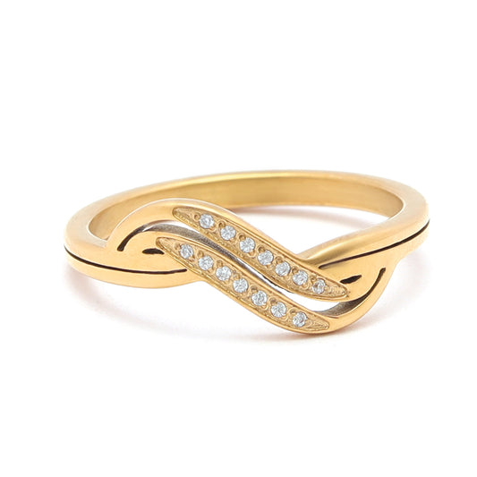 Golden Wave Ring
