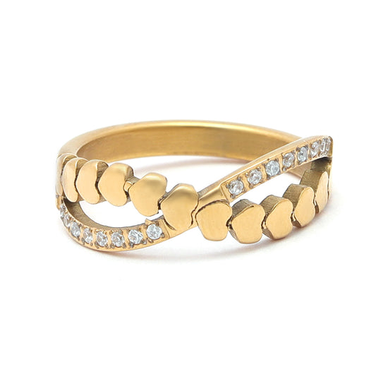 Shimmering Heartline Fusion Ring