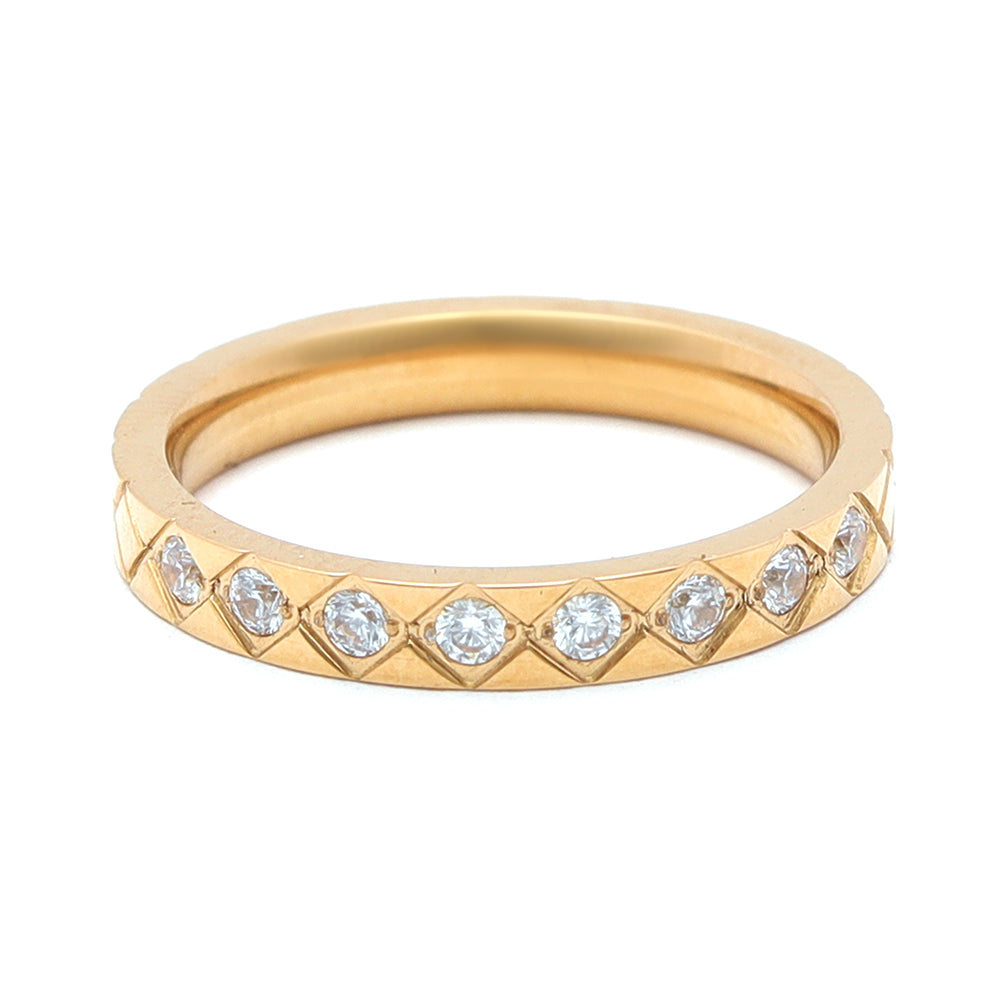 Diamond Lattice Elegance Ring