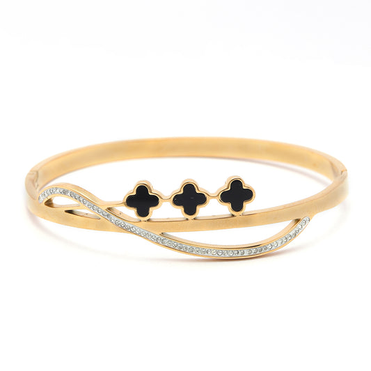 Midnight Clover Charm Kada