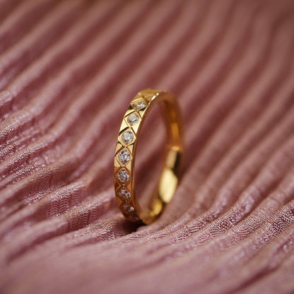 Diamond Lattice Elegance Ring