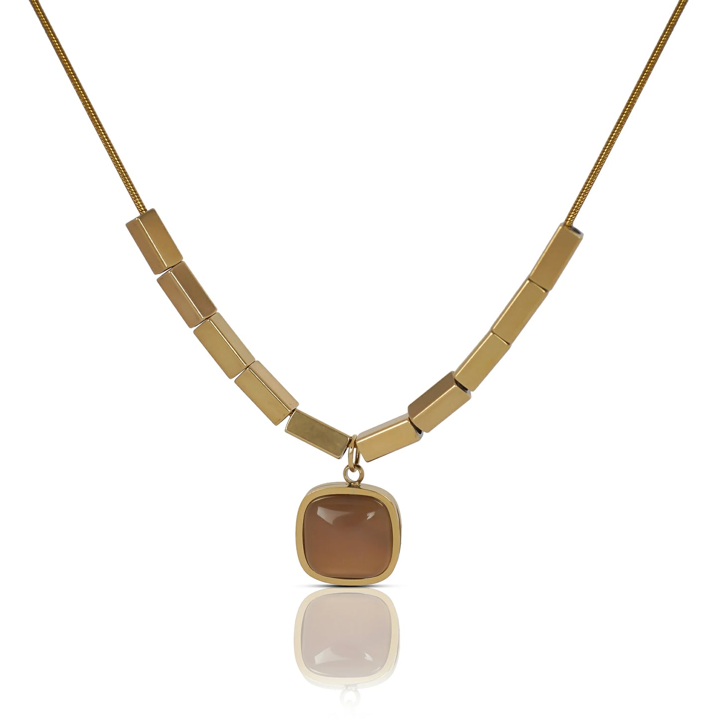 Square Stone Necklace