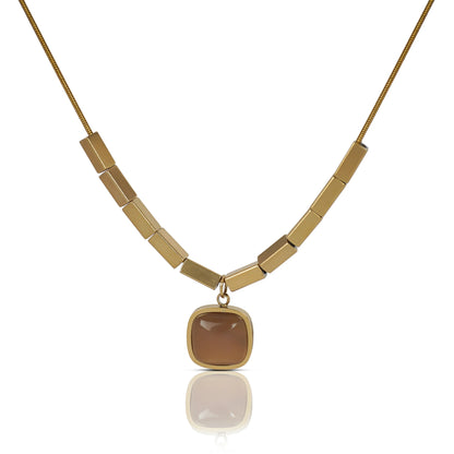 Square Stone Necklace