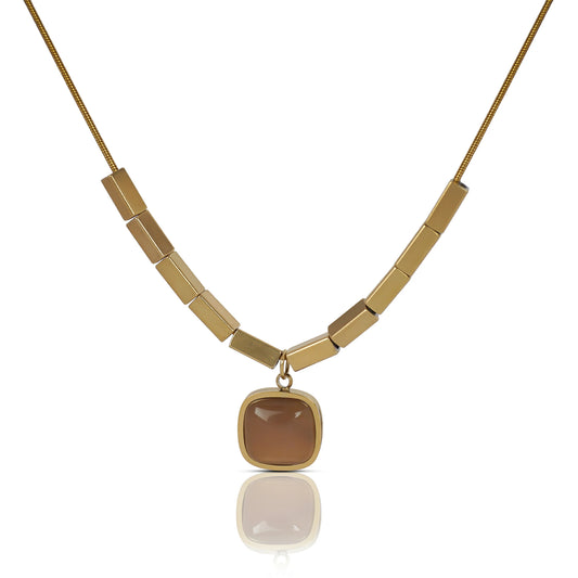 Square Stone Necklace