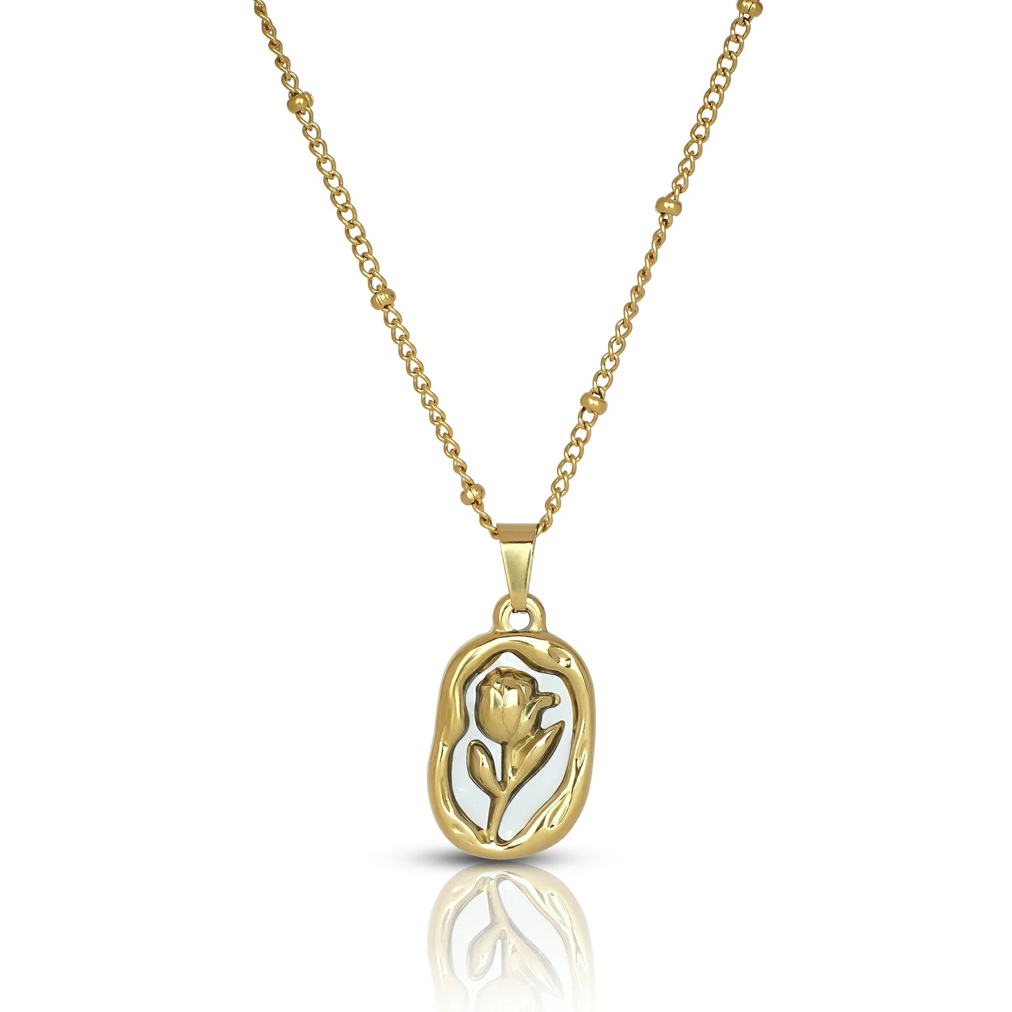 Floral Embrace Pendant Necklace
