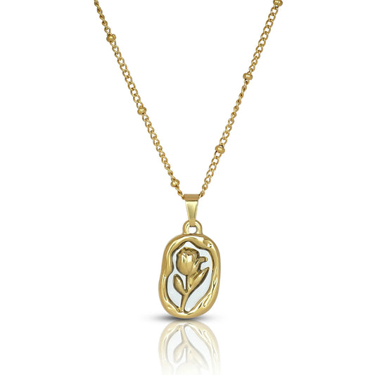 Floral Embrace Pendant Necklace