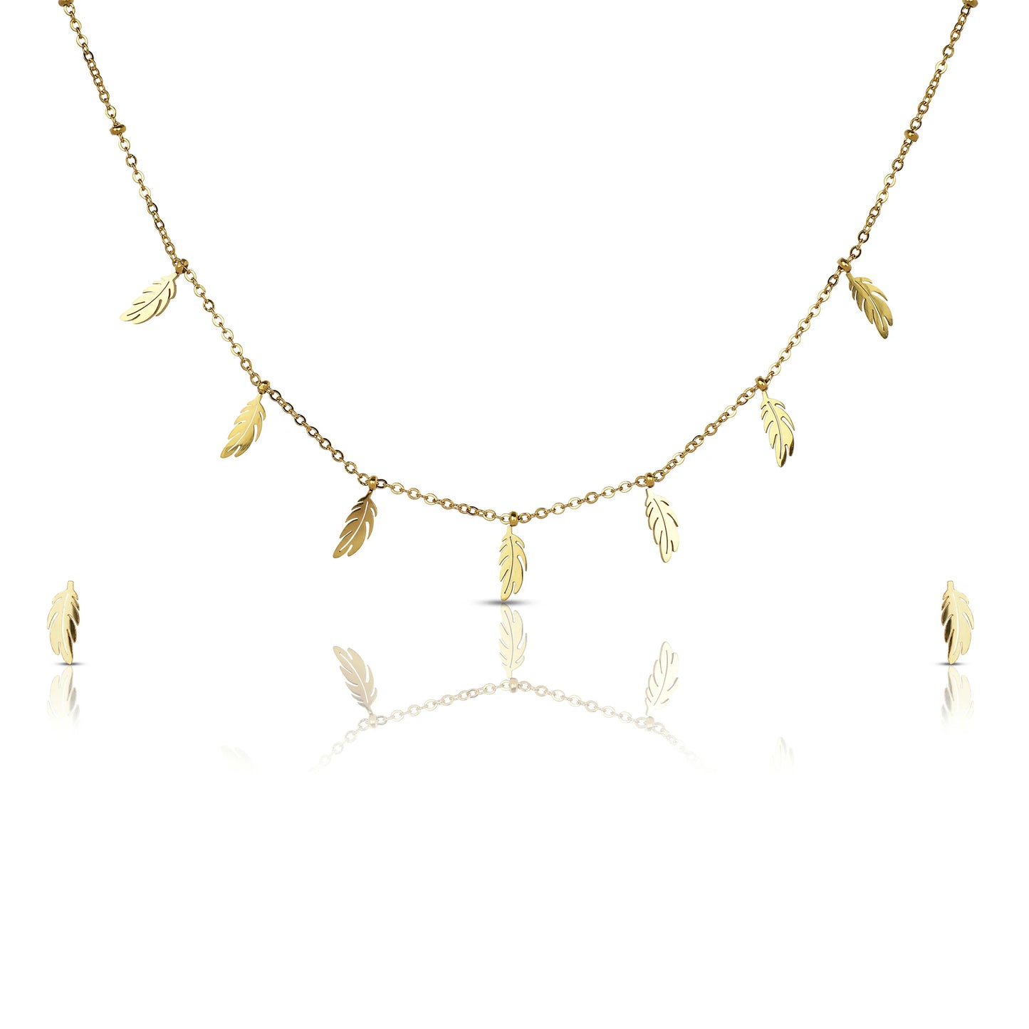 Feather Cascade Necklace