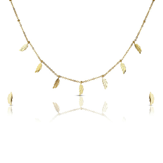 Feather Cascade Necklace