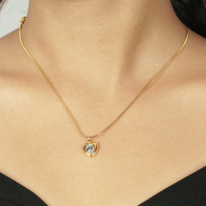 Crystal Gold Heart