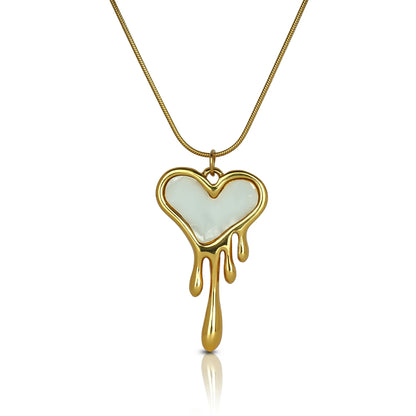 Melting Heart Pendant Necklace