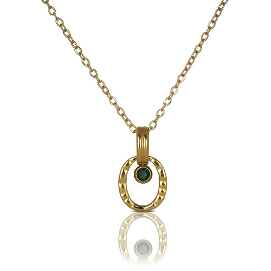 Emerald Halo Necklace