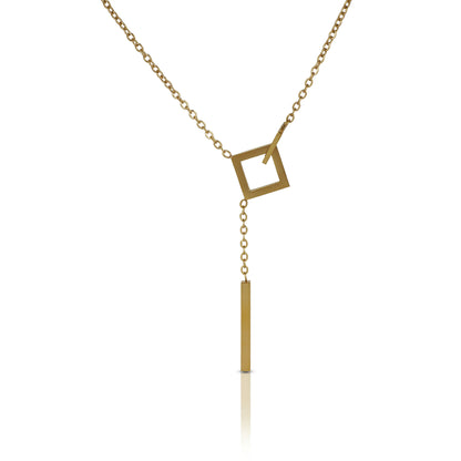 Square Bar Pendant Necklace