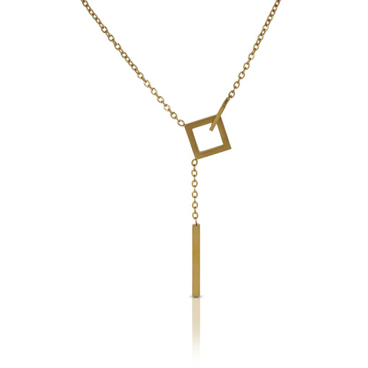 Square Bar Pendant Necklace