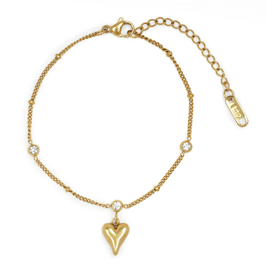 Aurora Heart Pendant Bracelet