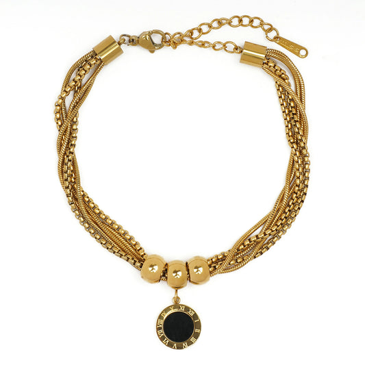 Golden Roman Charm Bracelet
